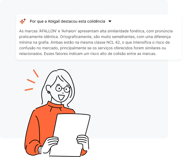 Exemplo de análise de colidências visuais e fonéticas